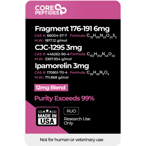 Fragment 176-191 & CJC-1295 & Ipamorelin Blend - 12mg