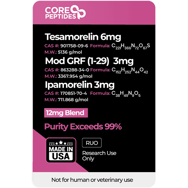 Tesamorelin & Mod GRF & Ipamorelin Blend - 12mg